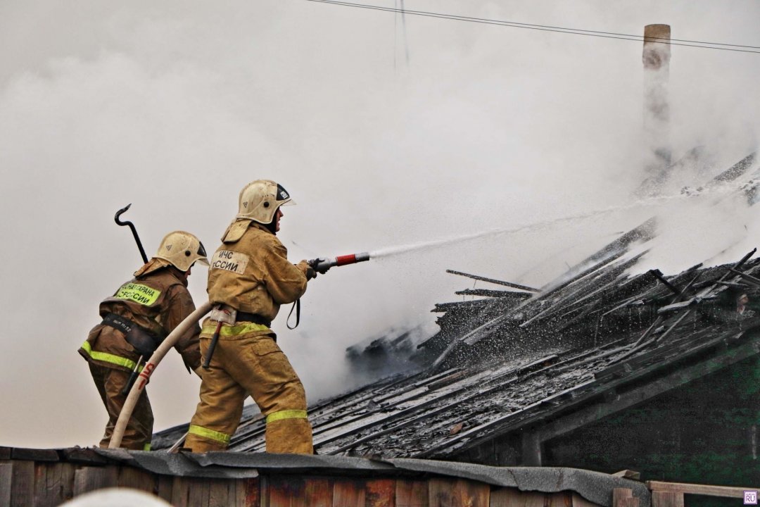 Пожар в частном домовладении в Неклиновском районе
